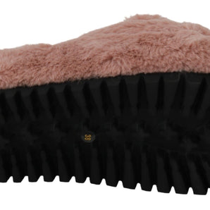 Dolce & Gabbana Chic Pink Bear House Slippers by D&G Dolce & Gabbana 