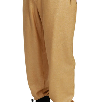 Dolce & Gabbana Elegant Gold Motif Sweatpants Dolce & Gabbana 