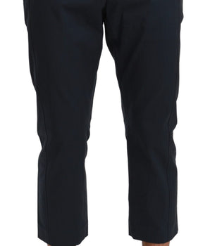 Dolce & Gabbana Chic Cropped Stripe Casual Pants