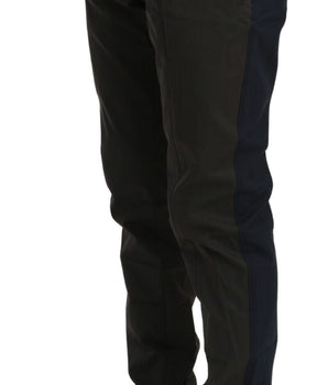 Dolce & Gabbana Elegant Slim Fit Striped Casual Pants Dolce & Gabbana 