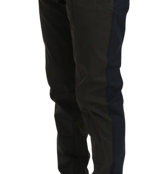 Dolce & Gabbana Elegant Slim Fit Striped Casual Pants