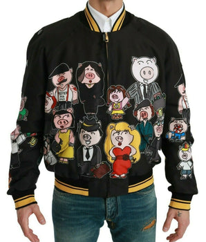 Dolce & Gabbana Multicolor Motive Bomber Style Jacket Dolce & Gabbana 