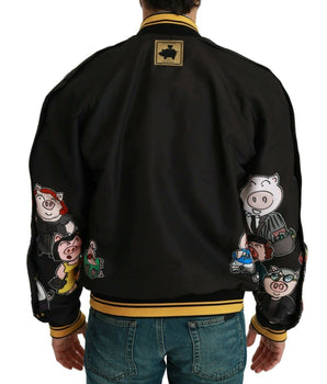 Dolce & Gabbana Multicolor Motive Bomber Style Jacket Dolce & Gabbana 