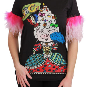 Dolce & Gabbana Chic Crewneck Year of the Pig Motif Tee