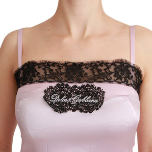 Dolce &amp; Gabbana Elegant Silk Lace Detail Tank Top