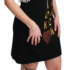 Dolce &amp; Gabbana Chic Sleeveless Sheath Mini Dress with Lace Detail