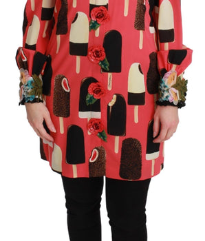 Dolce &amp; Gabbana Enchanting Pink Sheath Dress with Sequins