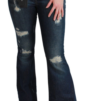 Dolce & Gabbana Blue Denim Cotton Stretch Flared Jeans Dolce & Gabbana 