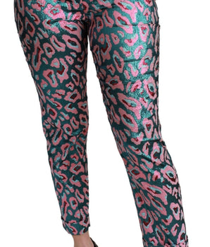 Dolce & Gabbana Multicolor Patterned Cropped High Waist Pants Dolce & Gabbana 
