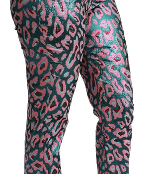 Dolce & Gabbana Multicolor Patterned Cropped High Waist Pants Dolce & Gabbana 