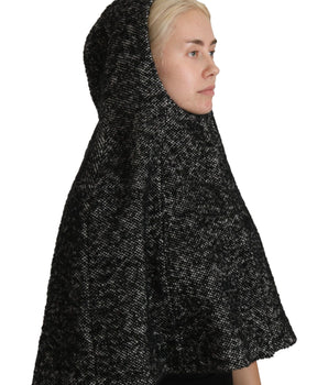 Dolce & Gabbana Gray Tweet Wool Kaftan Jacket Coat Top Dolce & Gabbana 