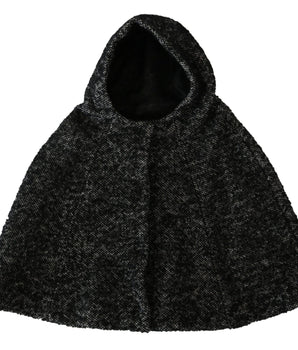 Dolce & Gabbana Gray Tweet Wool Kaftan Jacket Coat Top Dolce & Gabbana 