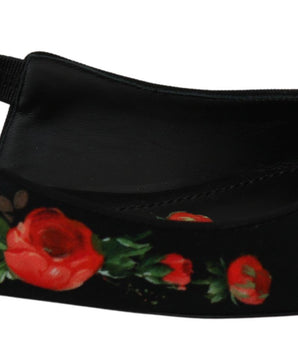 Dolce &amp; Gabbana Elegantes zapatos planos florales adornados con cristales