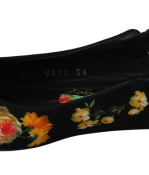 Dolce &amp; Gabbana Elegantes zapatos planos florales adornados con cristales