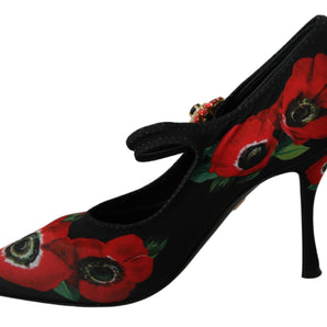 Dolce & Gabbana Floral Mary Janes Pumps with Crystal Detail Dolce & Gabbana 