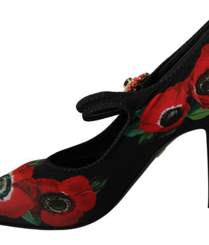 Dolce & Gabbana Floral Mary Janes Pumps with Crystal Detail Dolce & Gabbana 