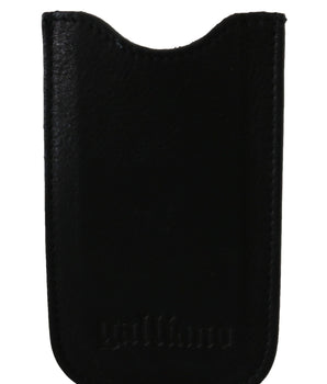 John Galliano Elegant Black Genuine Leather Men's Wallet John Galliano 