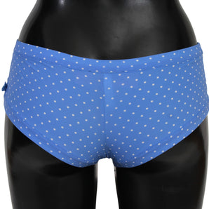 Ermanno Scervino Chic Blue Dotted Designer Bikini Set