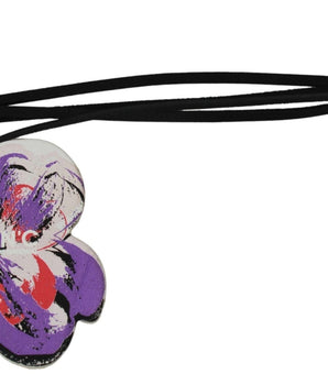 Costume National Elegant Black and White Leather Keychain Costume National 