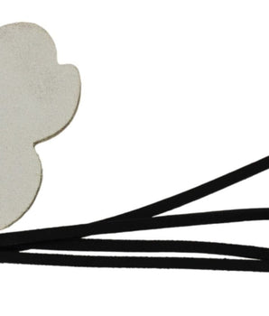 Costume National Elegant Black and White Leather Keychain Costume National 