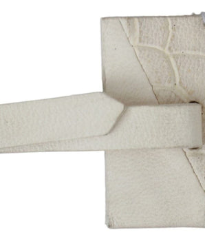 GF Ferre Elegant Beige Leather Keychain GF Ferre 