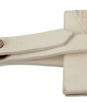 GF Ferre Elegant Beige Leather Keychain GF Ferre 