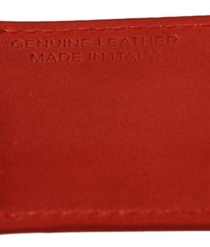 Costume National Elegant Leather and Metal Keychain - Red Costume National 