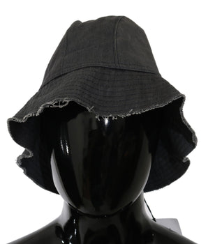 Costume National Black Washed Wide Brim Outdoor Bucket Hat