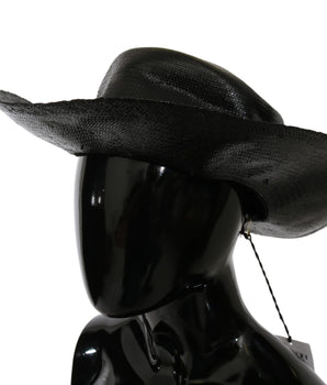 Costume National Black Wide Brim Cowboy Solid Hat Costume National 