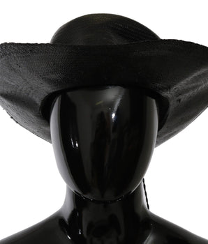 Costume National Black Wide Brim Cowboy Solid Hat Costume National 