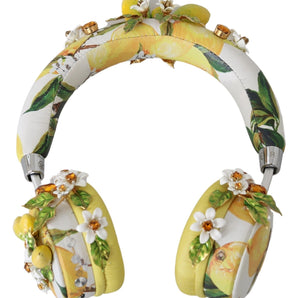 Dolce &amp; Gabbana Glamorous Auriculares de cuero con adornos dorados