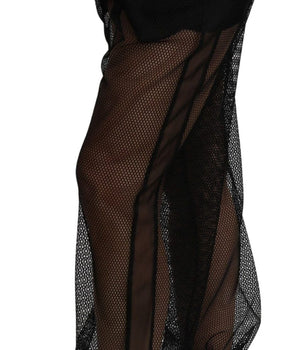 Dolce & Gabbana Black See Through Jogger Polyester Pants Dolce & Gabbana 