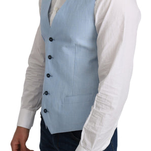 Dolce & Gabbana Elegant Azure Men's Formal Vest