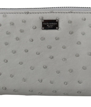 Dolce & Gabbana Elegant Ostrich Leather Continental Wallet Dolce & Gabbana 