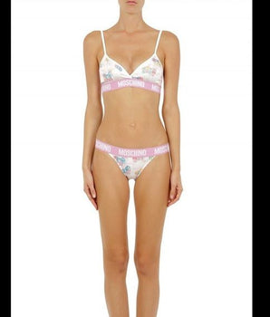 Moschino White My Little Pony Bra Briefs Set Two Piece Bikini