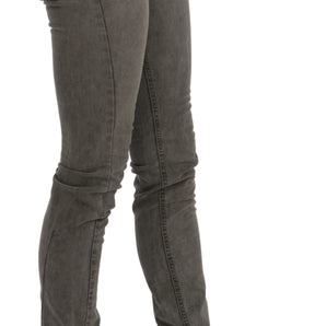 Costume National Chic Gray Slim Fit Cotton Jeans