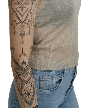 BYBLOS Beige Sleeveless Spaghetti Strap Tank See Through Top BYBLOS 