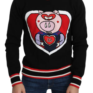 Dolce &amp; Gabbana Elegant Black Cashmere Crew Neck Sweater