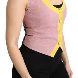 Dolce &amp; Gabbana Chic Sleeveless Vest in Pink Hues