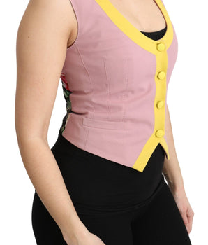 Dolce & Gabbana Chic Sleeveless Vest in Pink Hues Dolce & Gabbana 