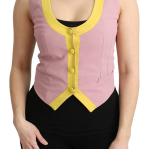 Dolce &amp; Gabbana Chic Sleeveless Vest in Pink Hues