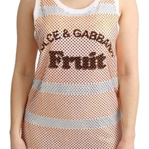 Dolce &amp; Gabbana Crystal Embellished Sleeveless Cotton Top