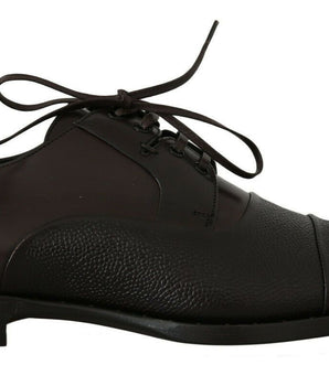 Dolce & Gabbana Brown Leather Laceups Dress Mens Shoes