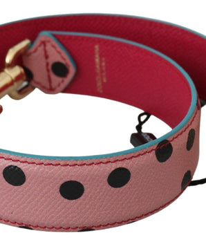 Dolce & Gabbana Pink Polka Dot Leather Shoulder Strap Dolce & Gabbana 