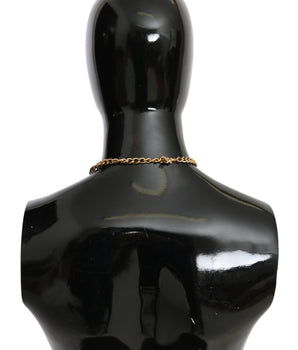 Dolce & Gabbana Elegant Crystal Charms Leaves Pendant Necklace Dolce & Gabbana 