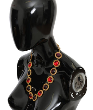 Dolce & Gabbana Elegant Crystal Charm Statement Necklace Dolce & Gabbana 