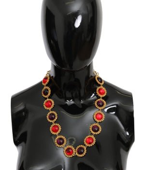 Dolce & Gabbana Elegant Crystal Charm Statement Necklace Dolce & Gabbana 