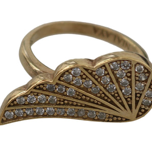 Nialaya Elegant Gold-Crystal Embellished Ring