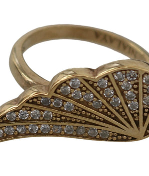 Nialaya Elegant Gold-Crystal Embellished Ring Nialaya 