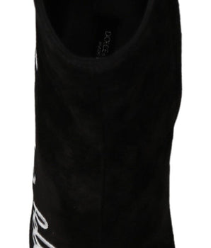 Dolce & Gabbana Chic Embroidered Ankle Boots Dolce & Gabbana 